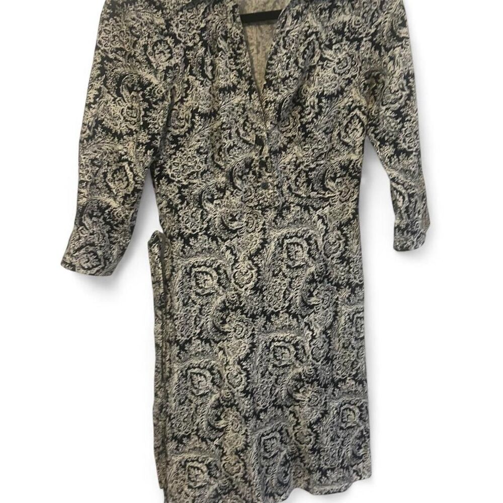 Ann-taylor Women's Grey and Green Dress